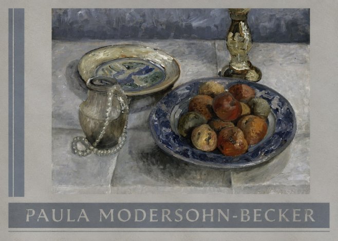 Paula Modersohn-Becker Still Life with Candlestick, Pitcher, and Fruit No2 - Plakát