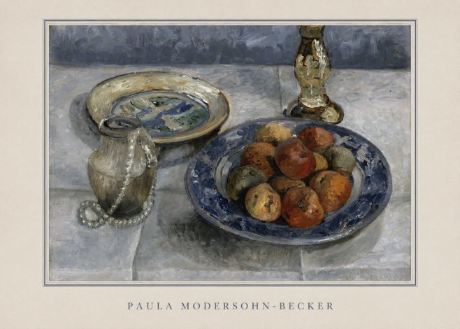 Paula Modersohn-Becker Still Life with Candlestick, Pitcher, and Fruit No4 - Plakát