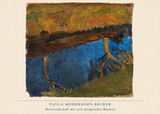 Paula Modersohn-Becker Moorlandschaft Mit Sich Spiegelnden Bäumen No6 - Plakát