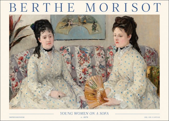 Berthe Morisot Young Women on a Sofa No1 - Plakát