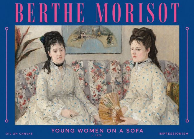 Berthe Morisot Young Women on a Sofa No2 - Plakát
