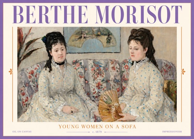 Berthe Morisot Young Women on a Sofa No5 - Plakát