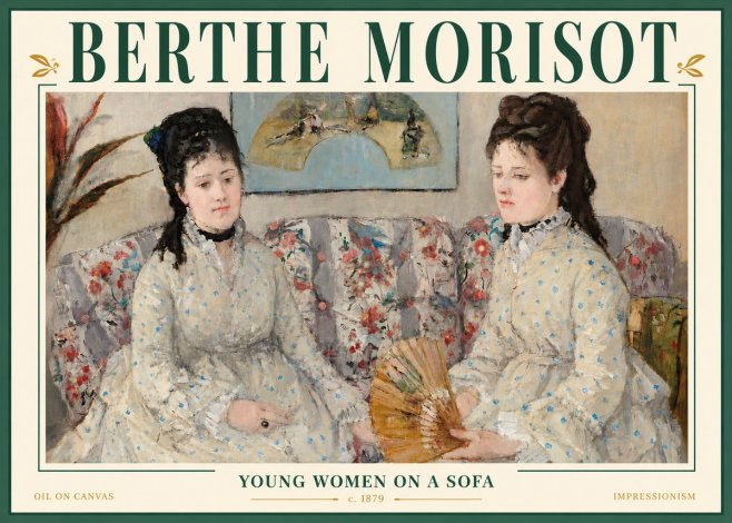 Berthe Morisot Young Women on a Sofa No6 - Plakát
