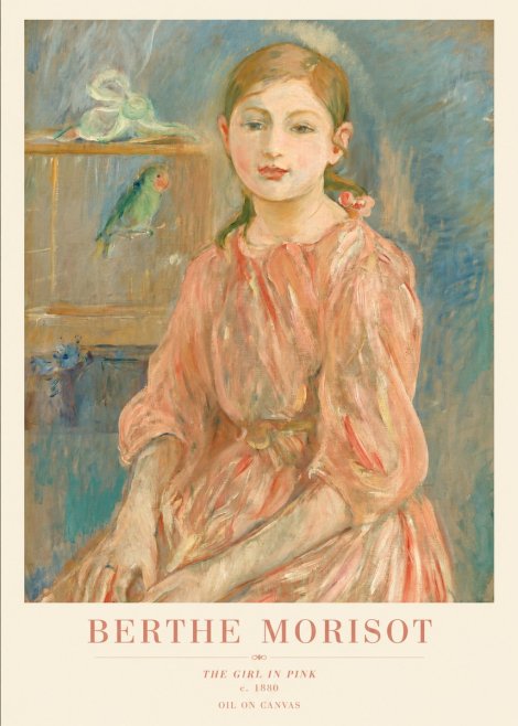 Berthe Morisot The Girl in Pink No1 - Plakát