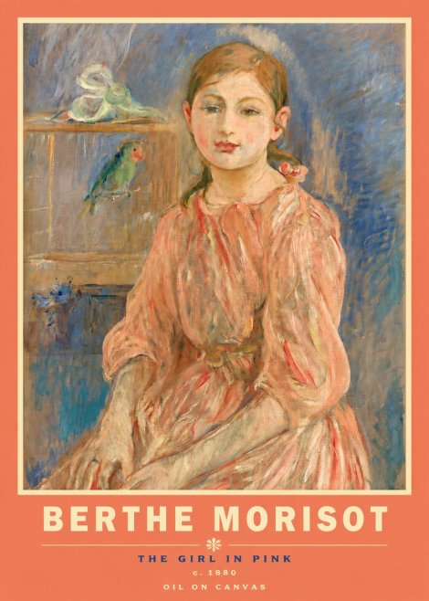 Berthe Morisot The Girl in Pink No3 - Plakát