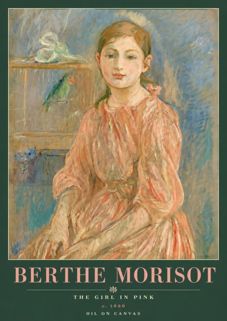 Berthe Morisot The Girl in Pink No6 - Plakát