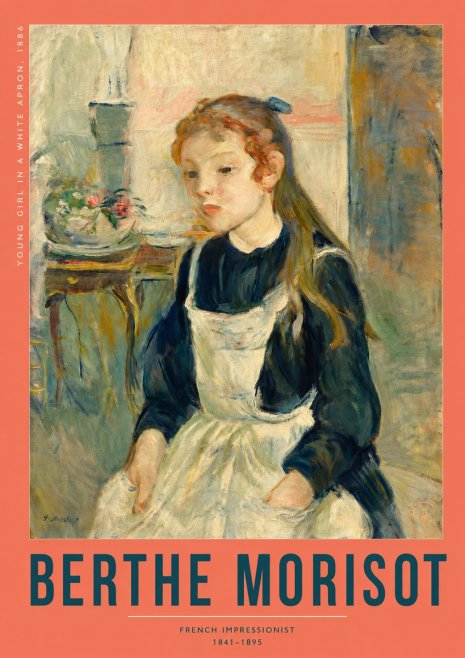 Berthe Morisot Young Girl in a White Apron No2 - Plakát