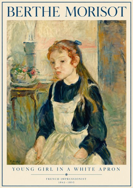 Berthe Morisot Young Girl in a White Apron No3 - Plakát
