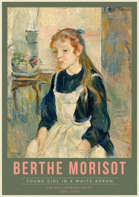 Berthe Morisot Young Girl in a White Apron No4 - Plakát