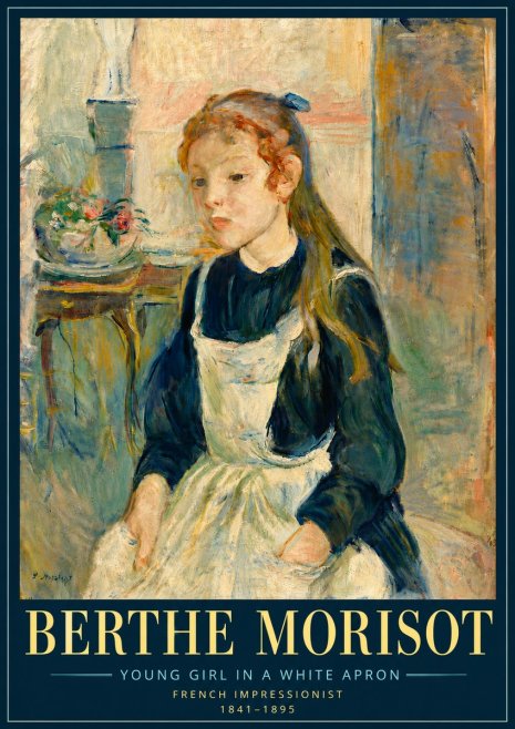 Berthe Morisot Young Girl in a White Apron No5 - Plakát