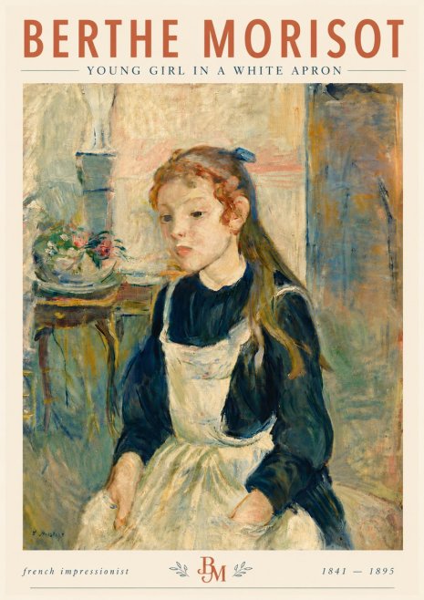 Berthe Morisot Young Girl in a White Apron No6 - Plakát