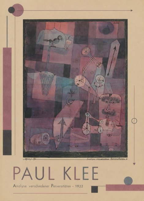 Paul Klee Analyse Verschiedener Perversitäten No1 - Plakát