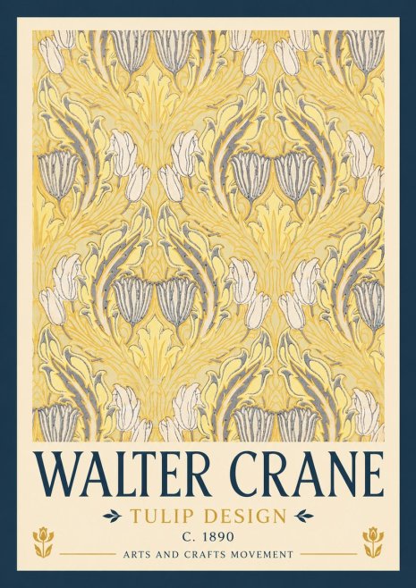 Walter Crane Tulip Design II No2 - Plakát