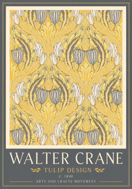 Walter Crane Tulip Design II No4 - Plakát