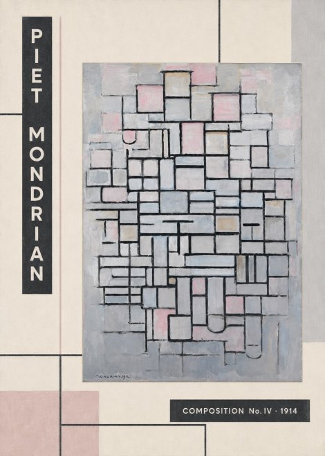 Piet Mondrian Composition No. Iv • 1914 No2 - Plakát