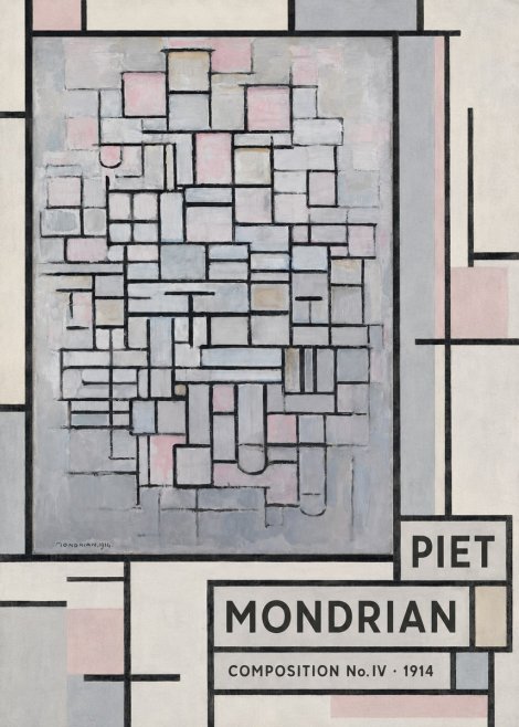 Piet Mondrian Composition No. Iv • 1914 No5 - Plakát