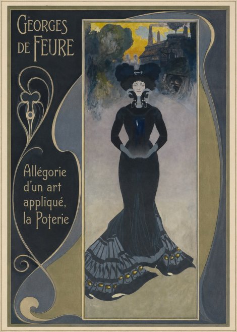 Georges de Feure Allégorie D'un Art Appliqué, La Poterie No2 - Plakát