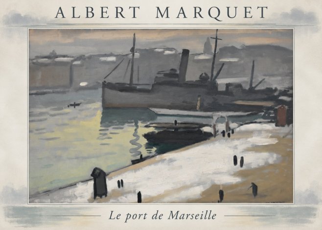 Albert Marquet Le Port De Marseille II No4 - Plakát