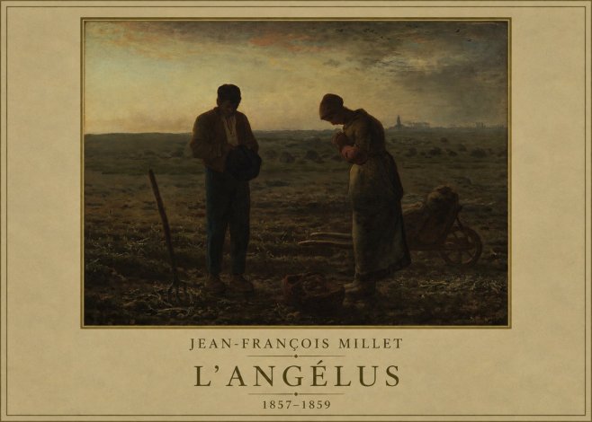 Jean-François Millet L'angélus I No1 - Plakát