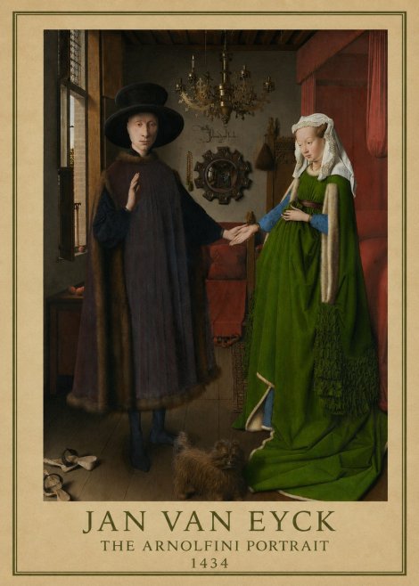 Jan van Eyck The Arnolfini Portrait V No1 - Plakát