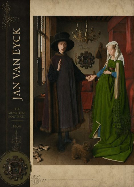 Jan van Eyck The Arnolfini Portrait V No2 - Plakát
