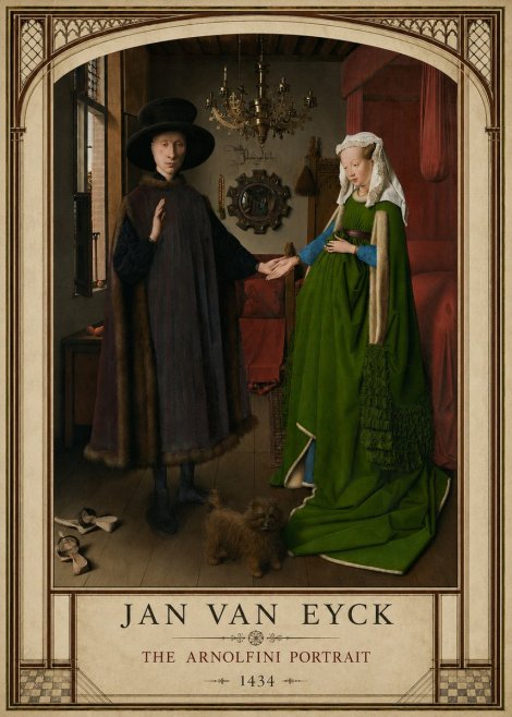 Jan van Eyck The Arnolfini Portrait V No3 - Plakát