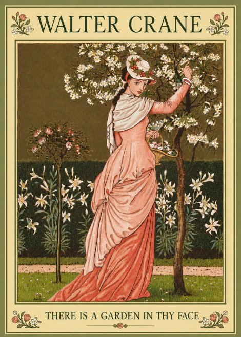 Walter Crane There Is a Garden in Thy Face II No4 - Plakát