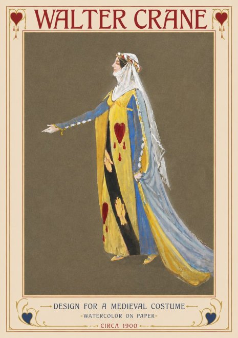 Walter Crane Design for a Medieval Costume No2 - Plakát