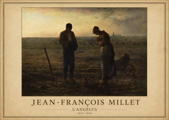 Jean-François Millet L'angélus II No1 - Plakát