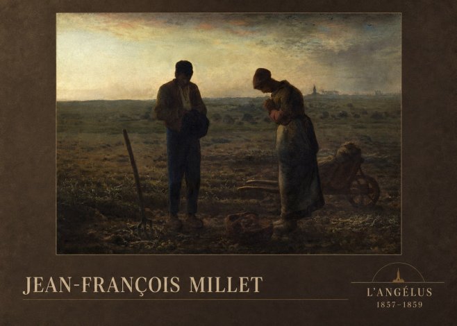 Jean-François Millet L'angélus II No2 - Plakát