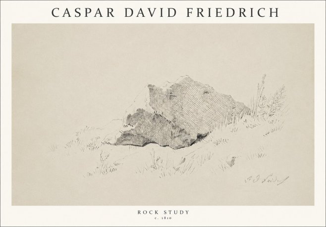 Caspar David Friedrich Rock Study No1 - Plakát