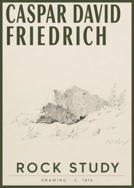 Caspar David Friedrich Rock Study No2 - Plakát