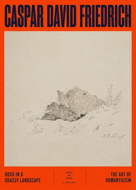Caspar David Friedrich Rock Study No5 - Plakát