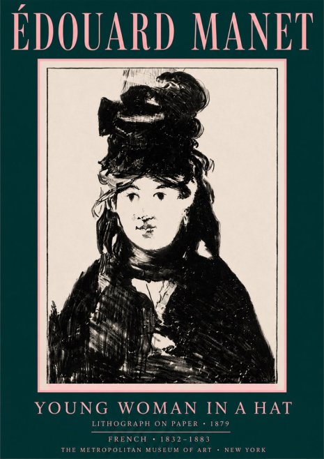 Édouard Manet Young Woman in a Hat II No4 - Plakát