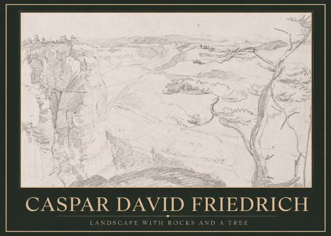 Caspar David Friedrich Landscape with Rocks and a Tree No1 - Plakát