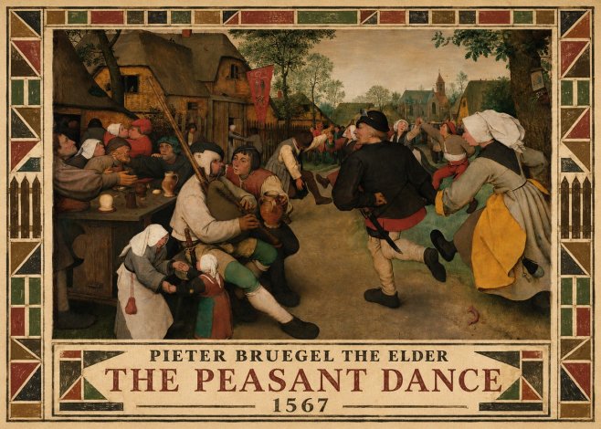 Pieter Bruegel The Peasant Dance II No4 - Plakát