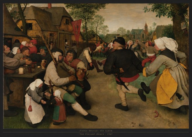Pieter Bruegel The Peasant Dance II No5 - Plakát