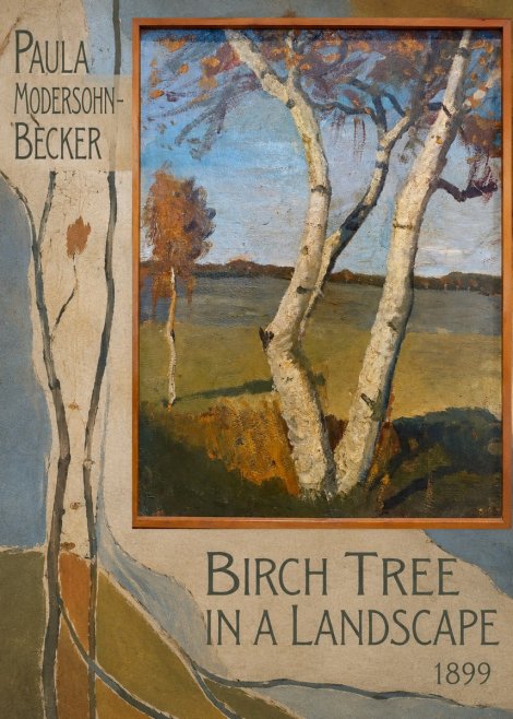 Paula Modersohn-Becker Birch Tree in a Landscape No2 - Plakát