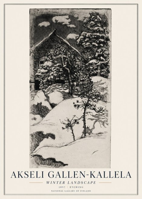 Akseli Gallen-Kallela Winter Landscape I No1 - Plakát
