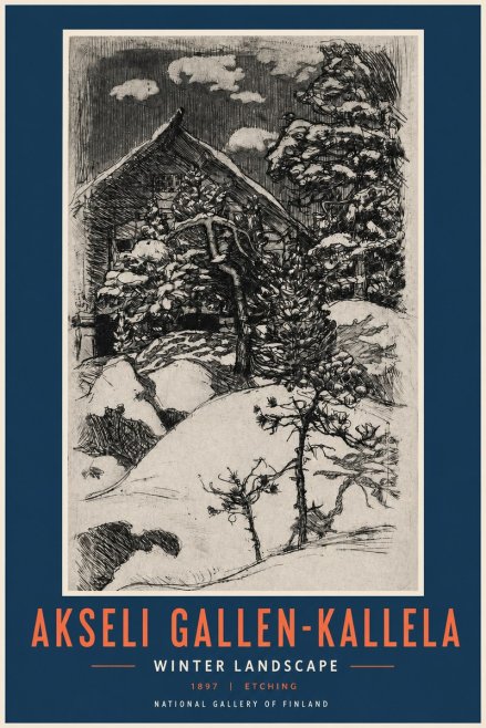 Akseli Gallen-Kallela Winter Landscape I No2 - Plakát