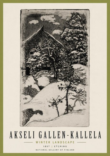 Akseli Gallen-Kallela Winter Landscape I No3 - Plakát