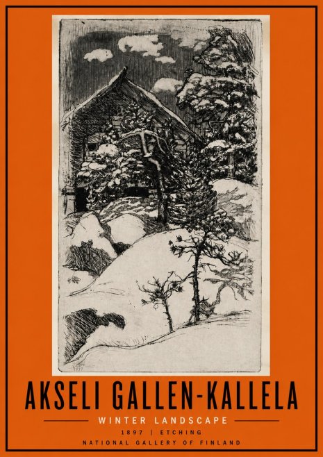 Akseli Gallen-Kallela Winter Landscape I No4 - Plakát