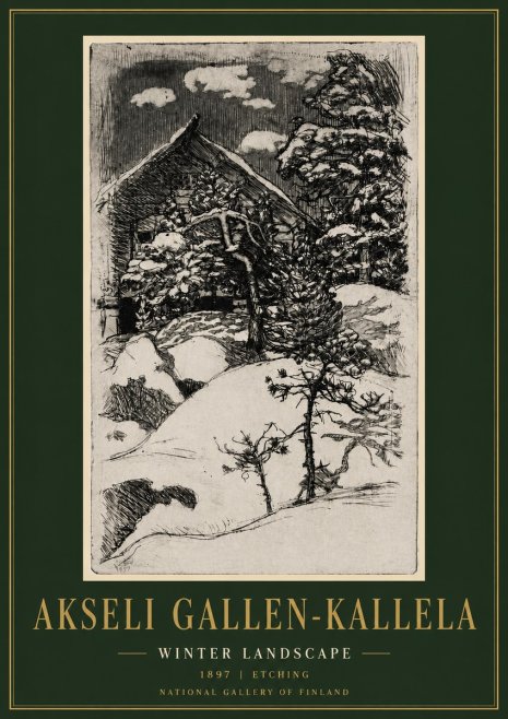 Akseli Gallen-Kallela Winter Landscape I No5 - Plakát