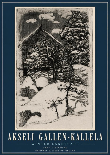 Akseli Gallen-Kallela Winter Landscape I No6 - Plakát