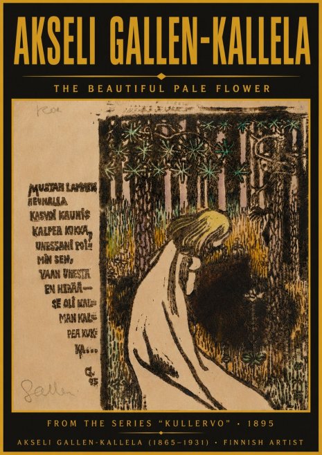 Akseli Gallen-Kallela The Beautiful Pale Flower No5 - Plakát