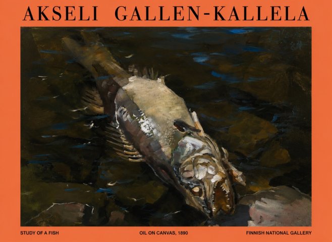 Akseli Gallen-Kallela Study of a Fish No1 - Plakát