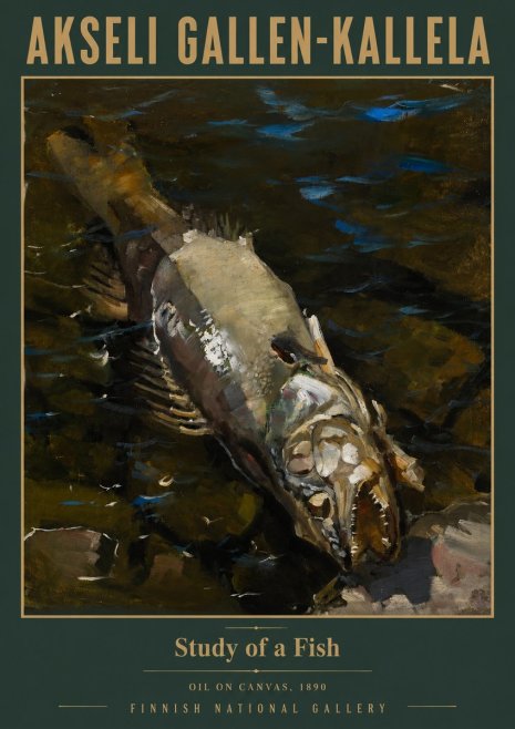 Akseli Gallen-Kallela Study of a Fish No2 - Plakát