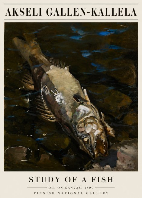 Akseli Gallen-Kallela Study of a Fish No6 - Plakát