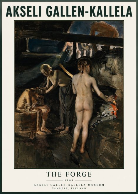 Akseli Gallen-Kallela The Forge No3 - Plakát