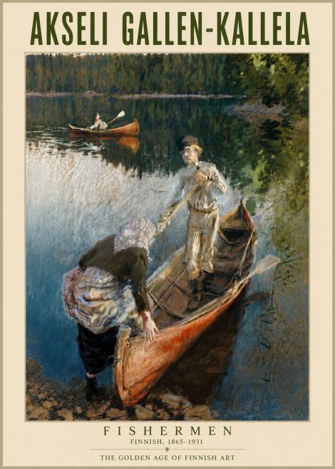 Akseli Gallen-Kallela Fishermen No4 - Plakát